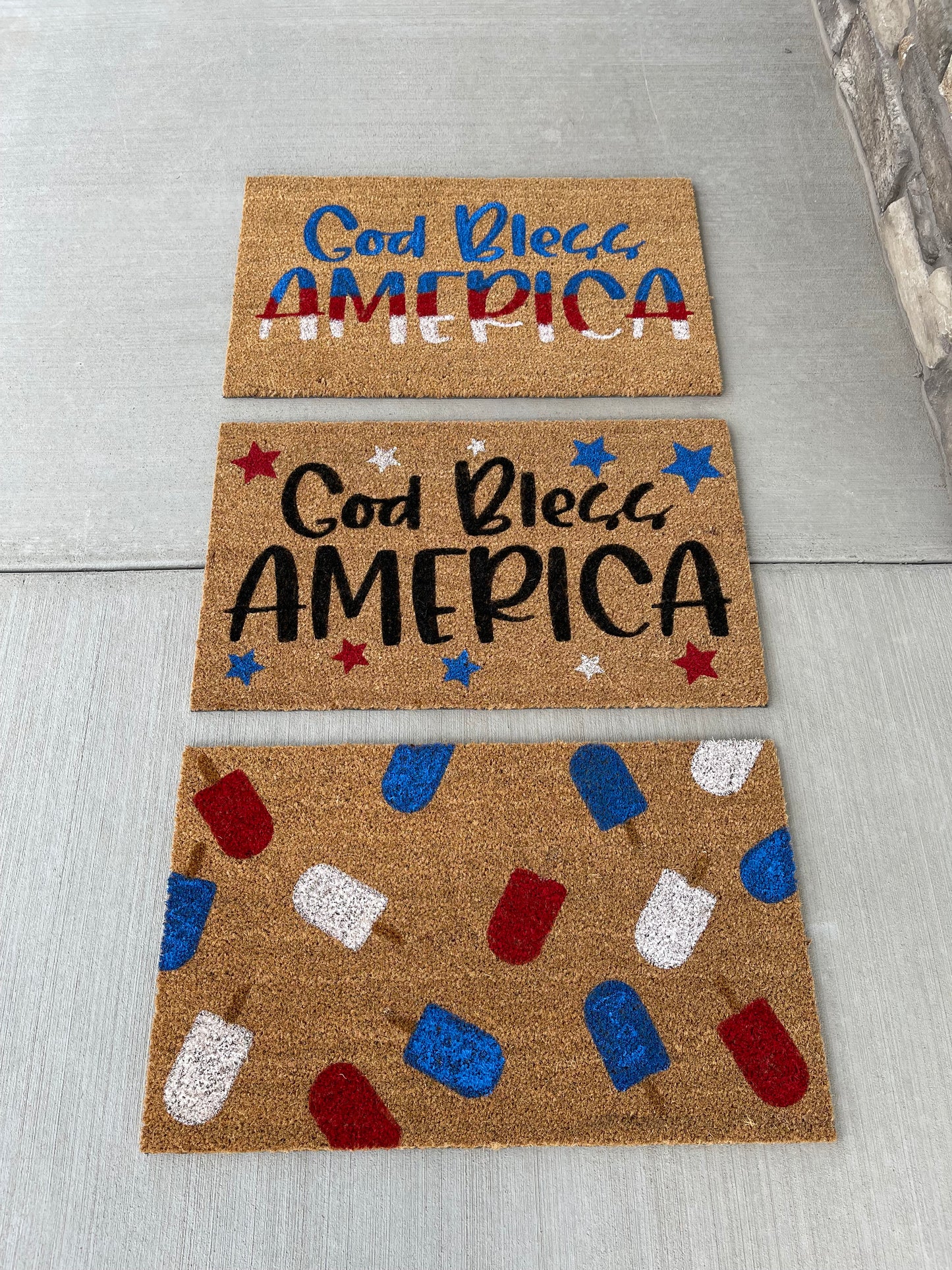 God Bless America Doormat