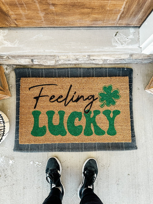 Feeling Lucky St. Patricks Day Doormat