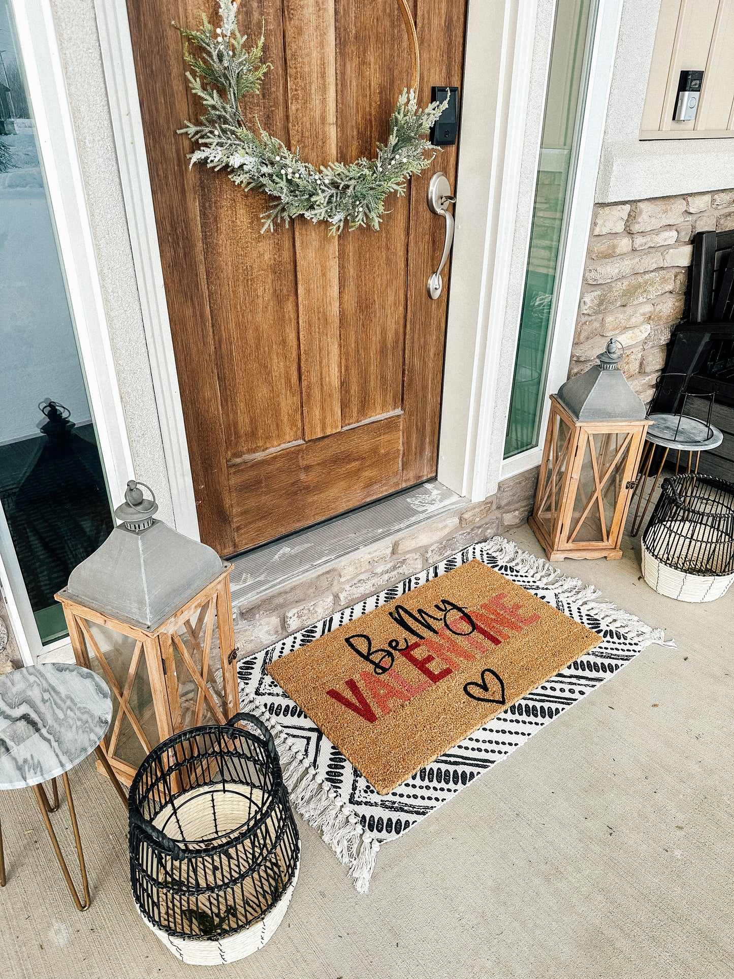 Be My Valentine Valentines Day Doormat