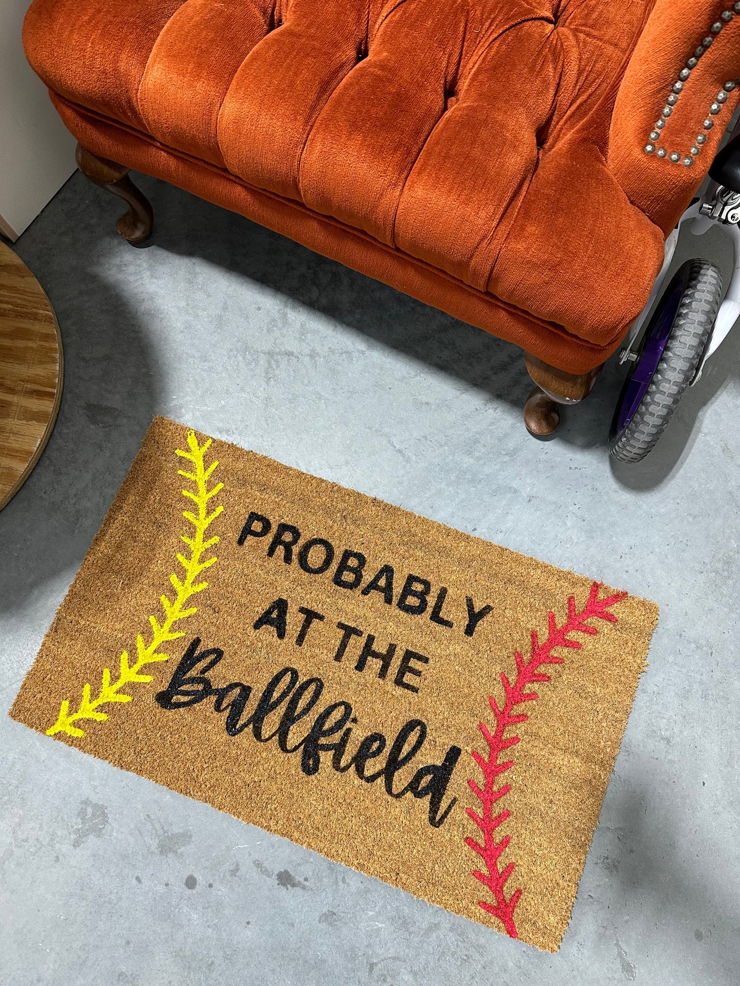 Probably At The Ballfield Doormat