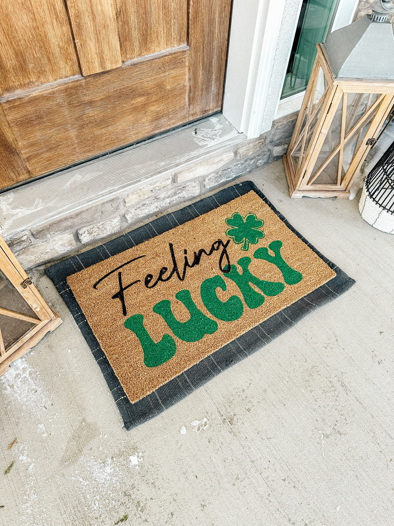 Feeling Lucky St. Patricks Day Doormat