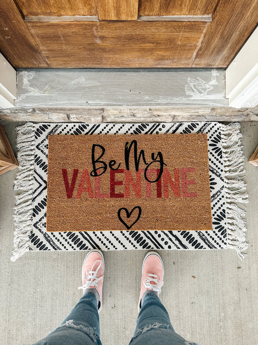 Be My Valentine Valentines Day Doormat