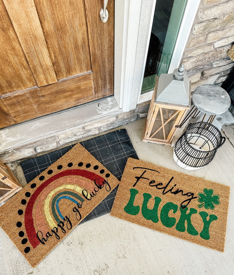 Feeling Lucky St. Patricks Day Doormat