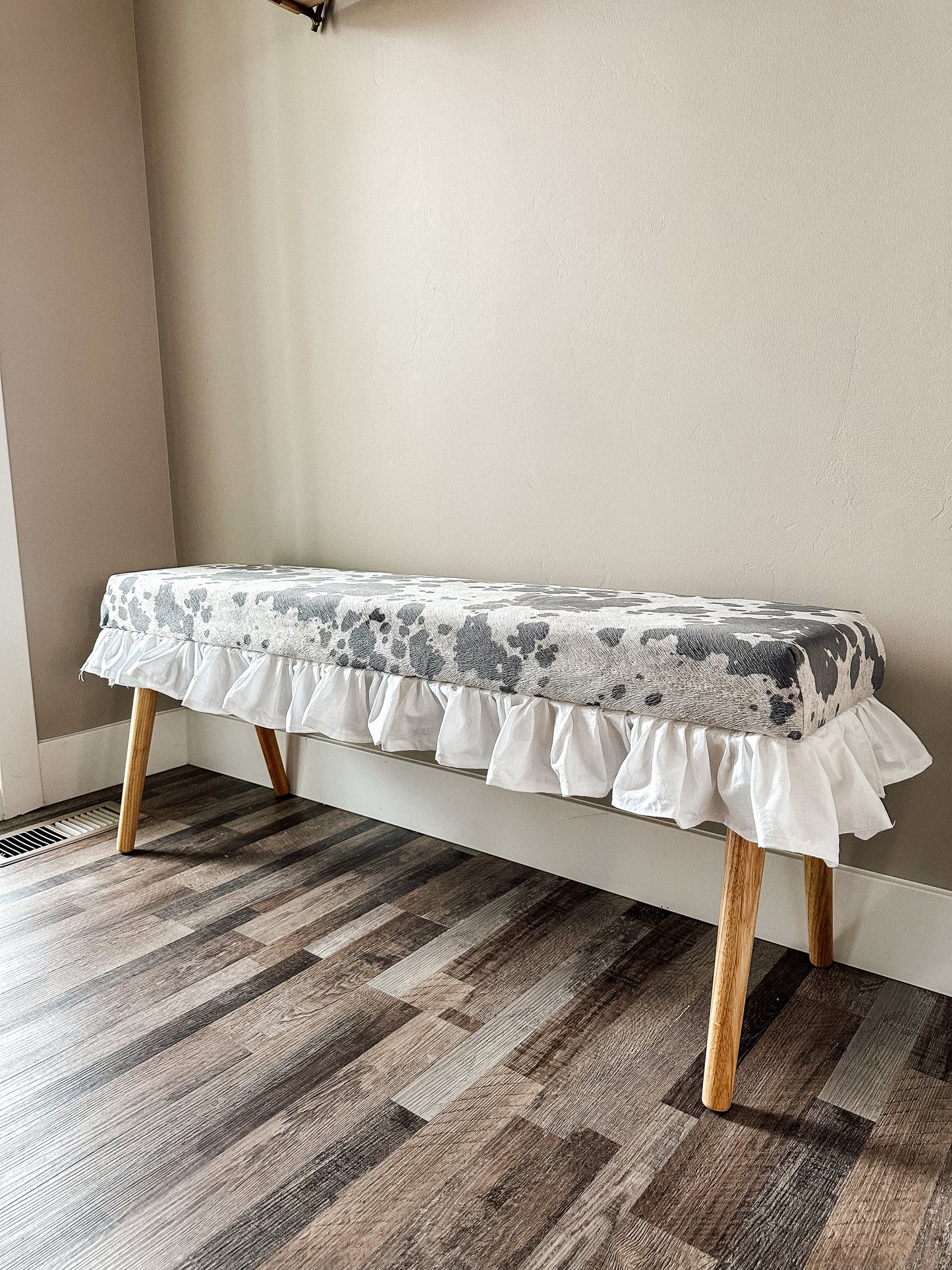 Custom Handcrafted Upholstered Bench