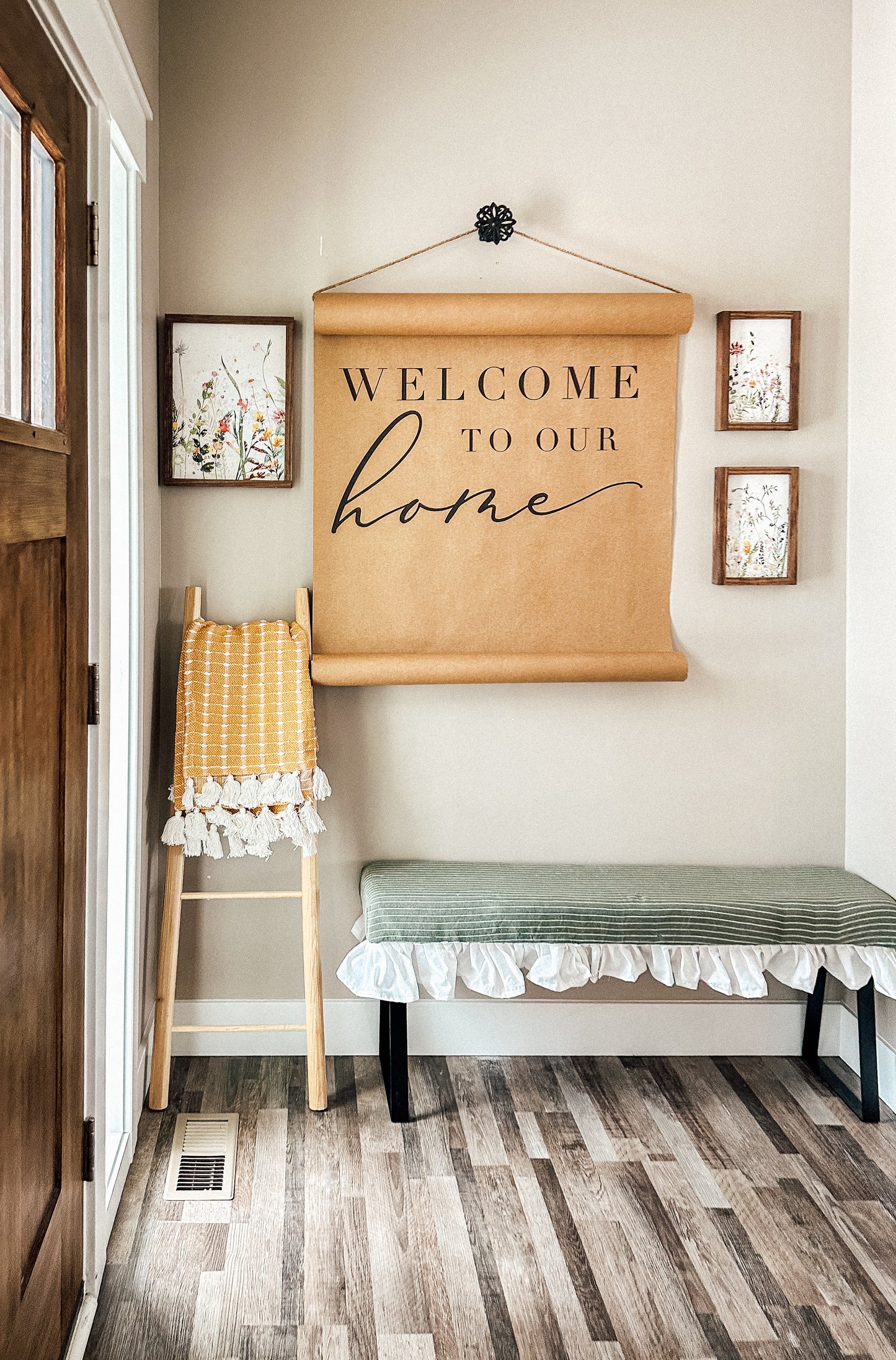 Custom Handcrafted Upholstered Bench