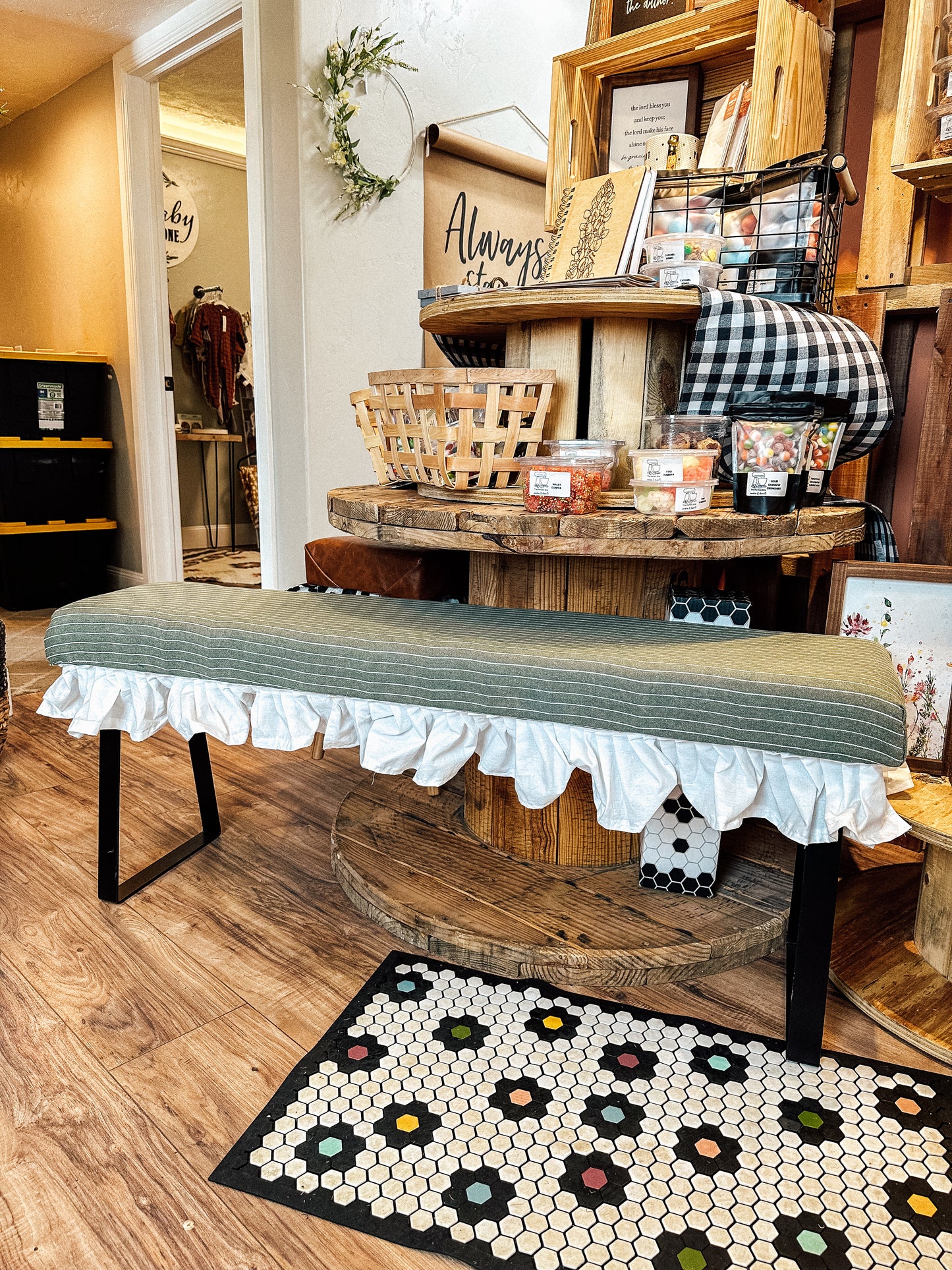 Custom Handcrafted Upholstered Bench