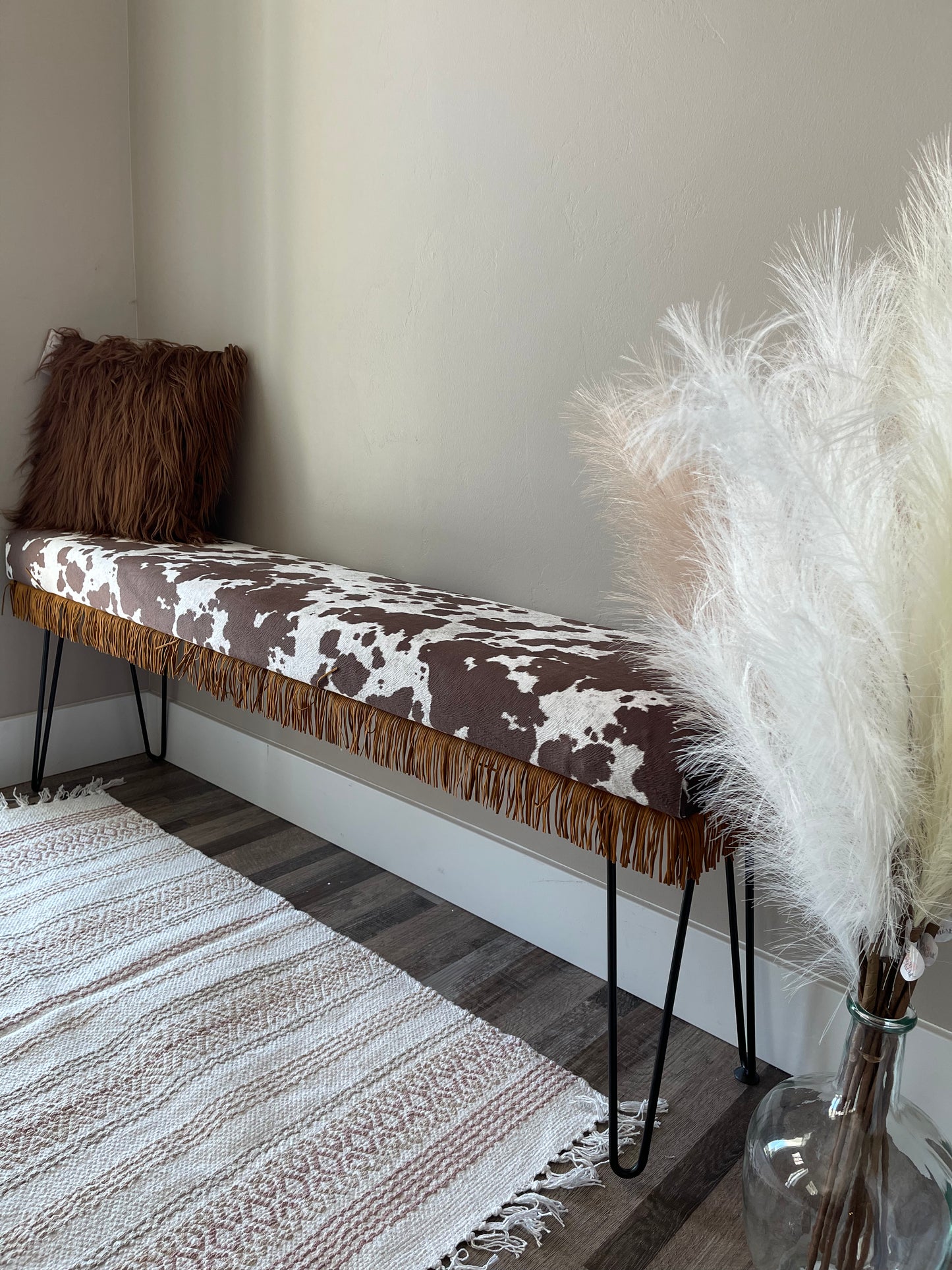 Custom Handcrafted Upholstered Bench