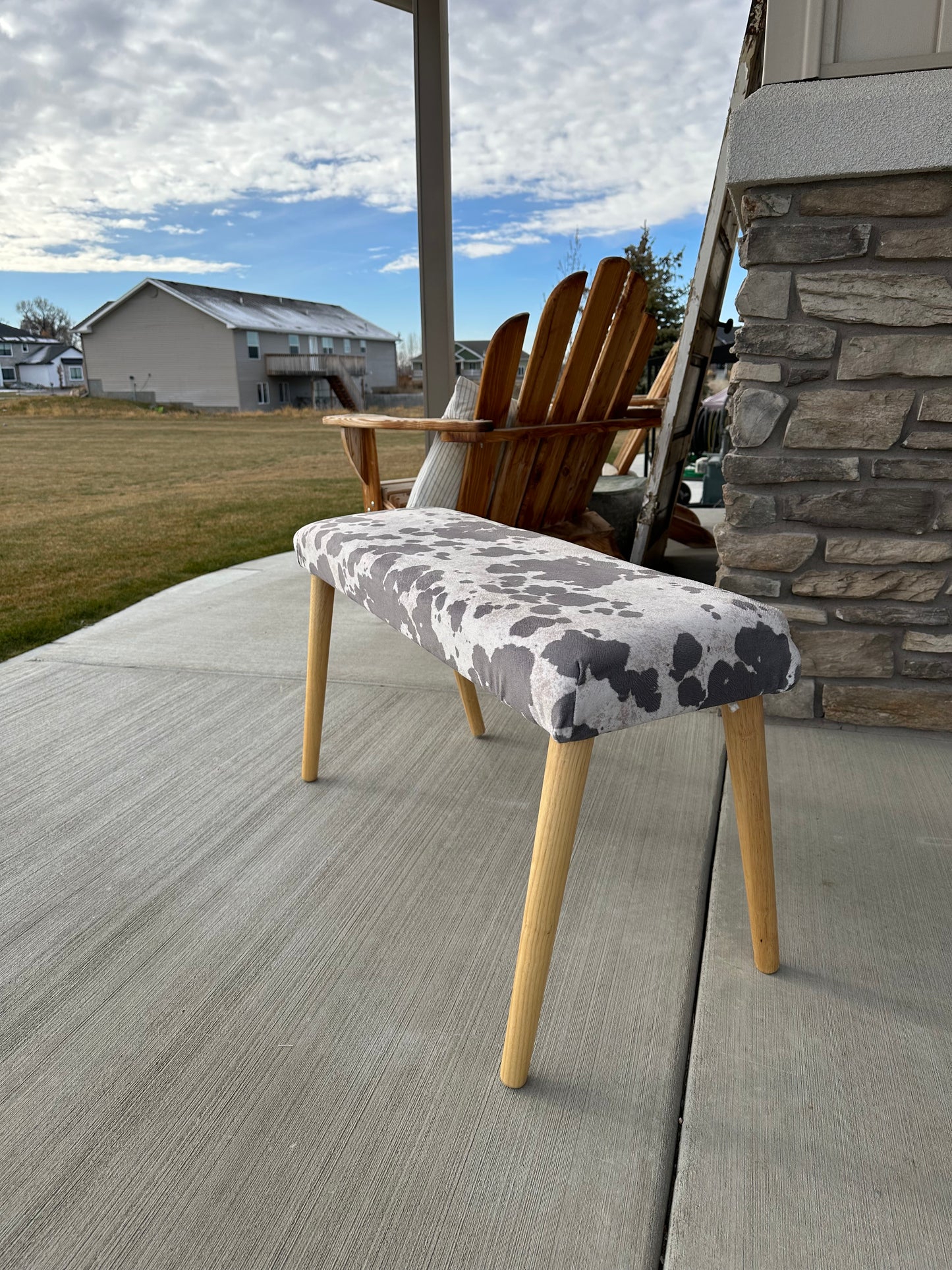 Custom Handcrafted Upholstered Bench