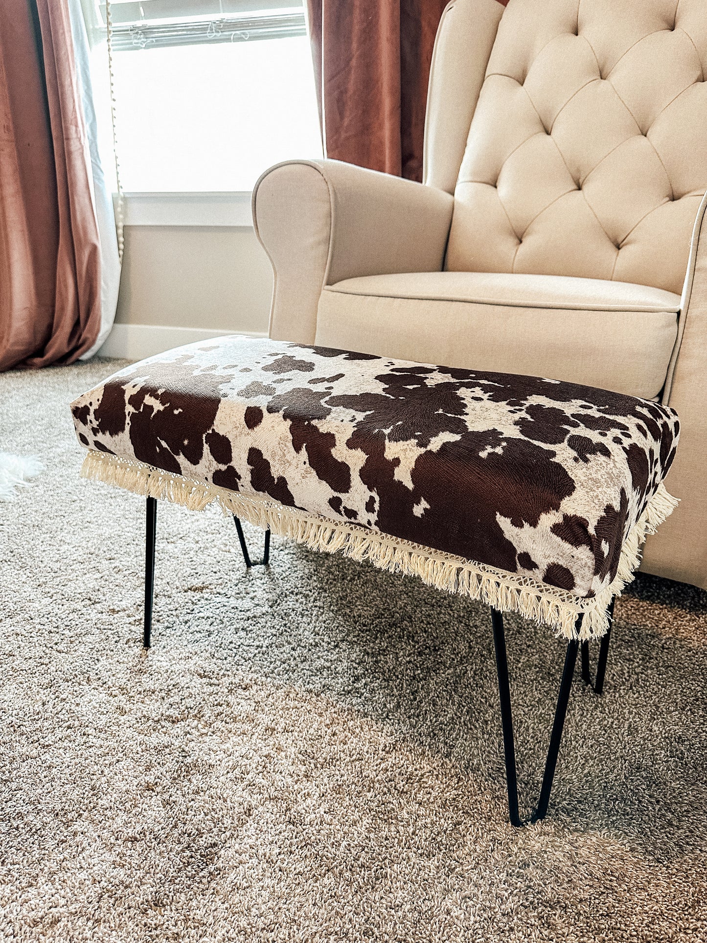 Custom Handcrafted Upholstered Bench