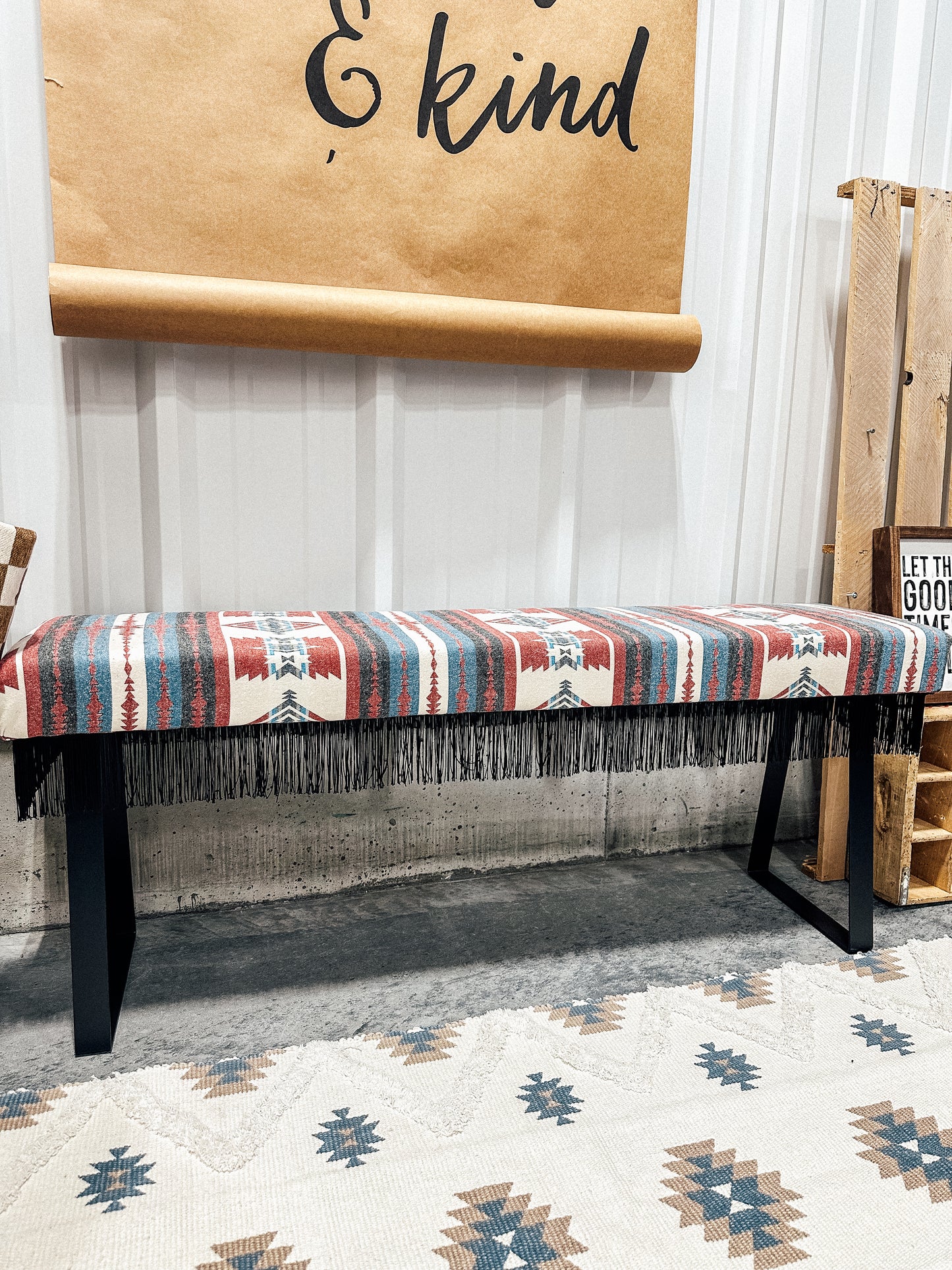 Custom Handcrafted Upholstered Bench