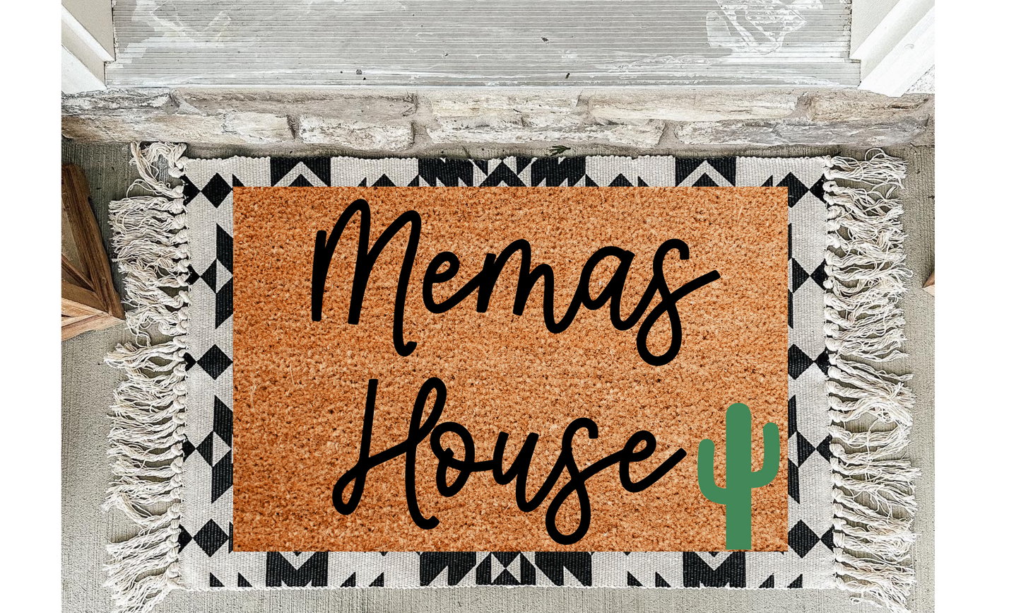 Memaws House Cactus Doormat