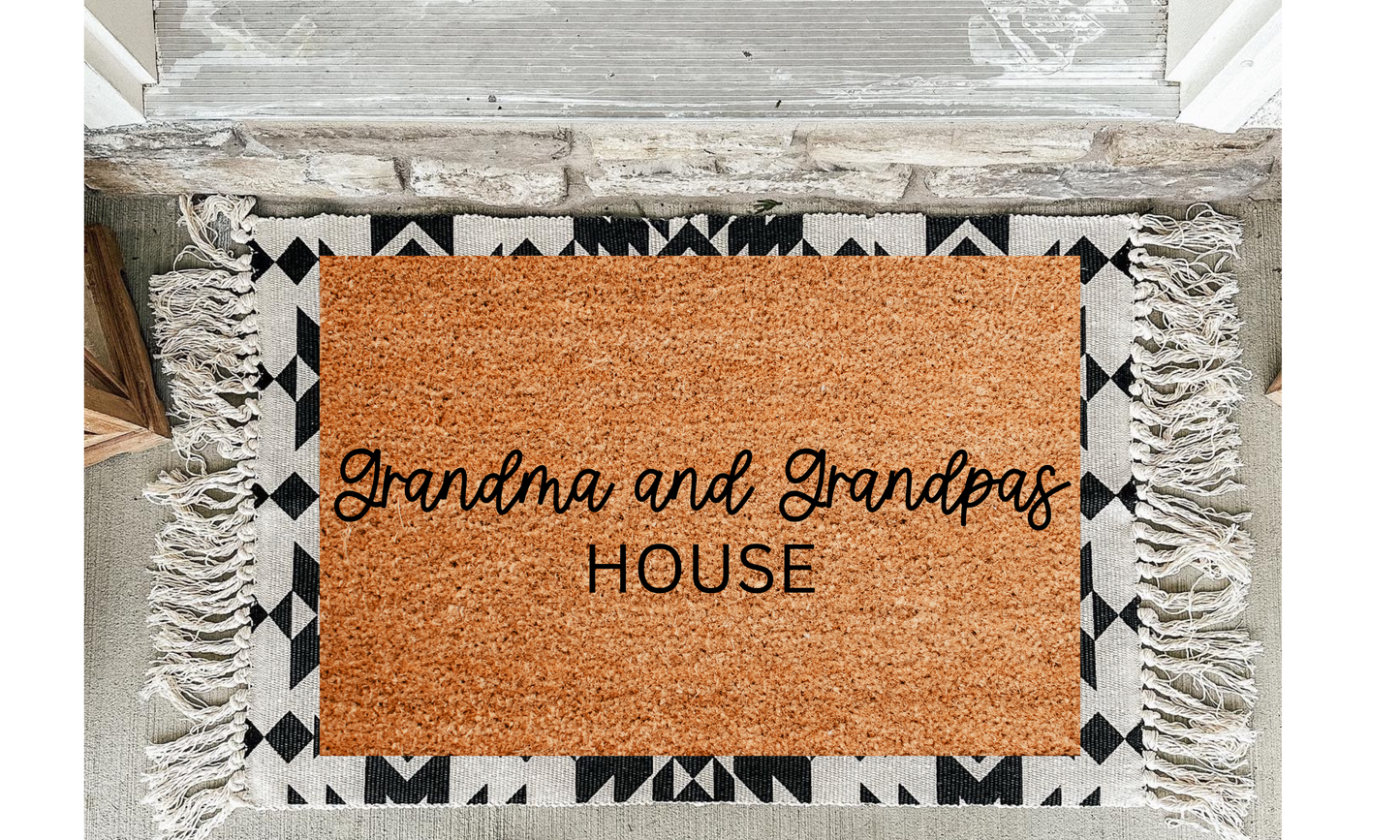 Grandma and Grandpas House Doormat