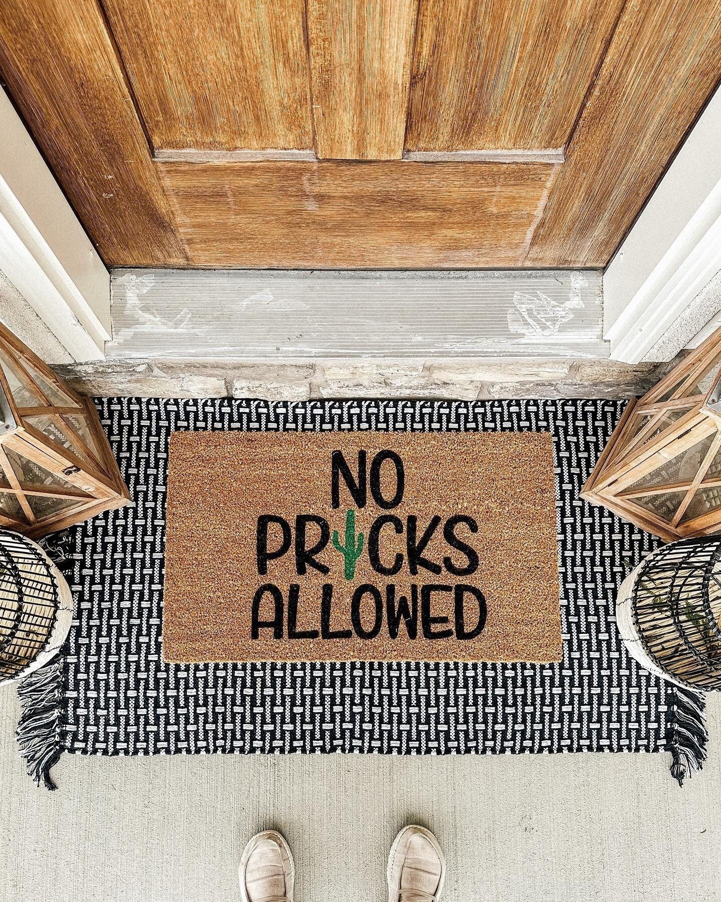 No Pricks Allowed Doormat | Funny Welcome Mat | Cactus, Arizona House Doormat