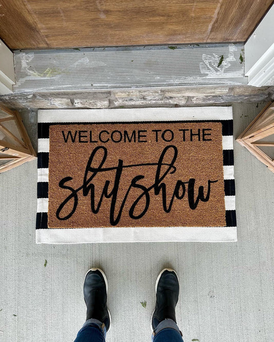 Welcome To The Shitshow Doormat | Funny Doormat | Funny Welcome Mat | Shitshow Rug | Chaotic House Gift | Funny Gift |Porch Gift | Home Gift