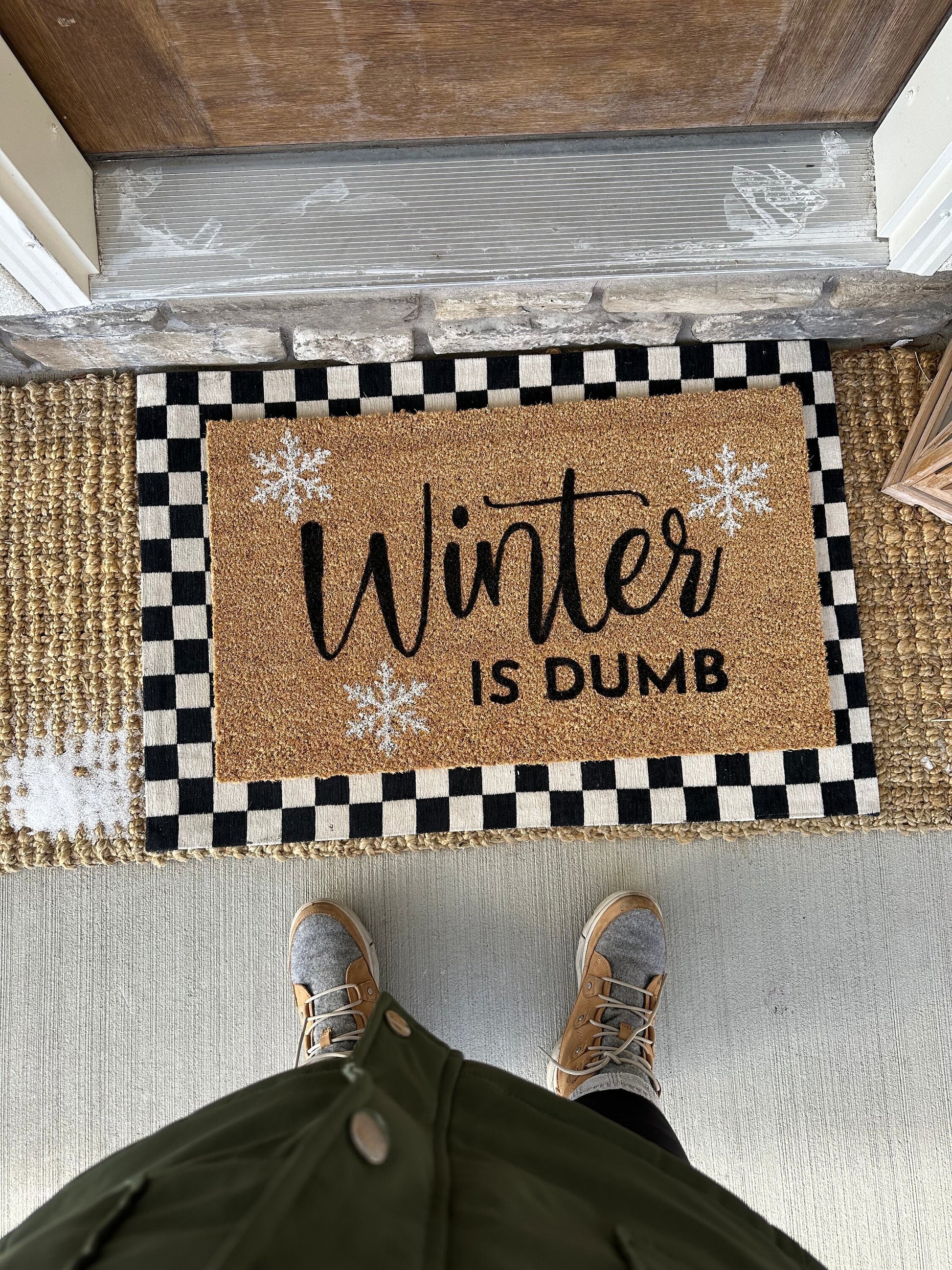 Winter Doormat | Winter Decorations | Winter Porch Decor | Christmas Decor | Holiday Decor | Winter Decor | Porch Gift | Home Gift