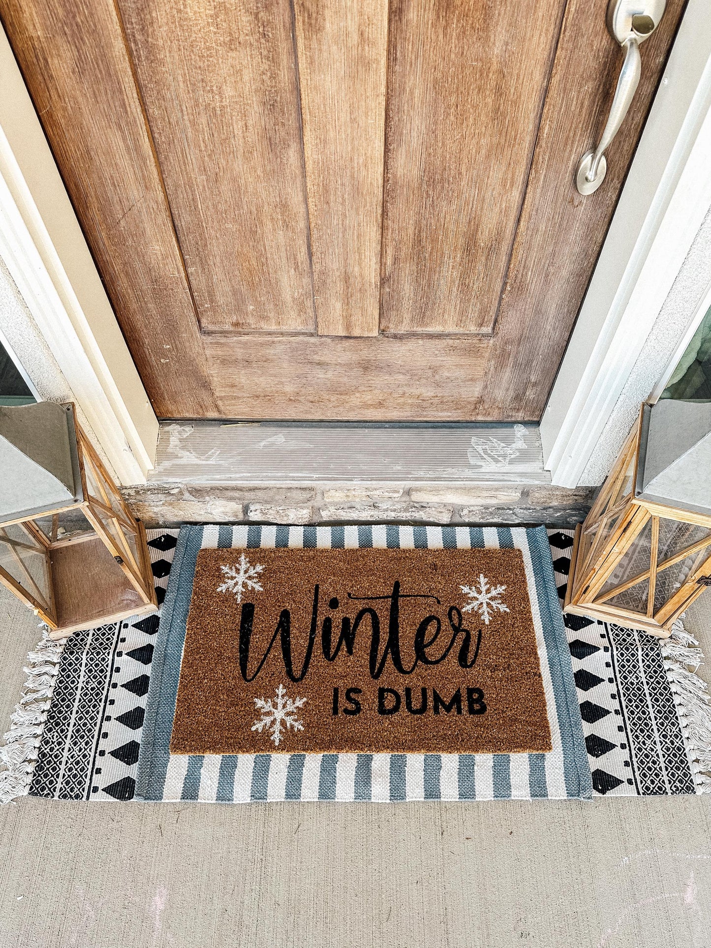 Winter Doormat | Winter Decorations | Winter Porch Decor | Christmas Decor | Holiday Decor | Winter Decor | Porch Gift | Home Gift