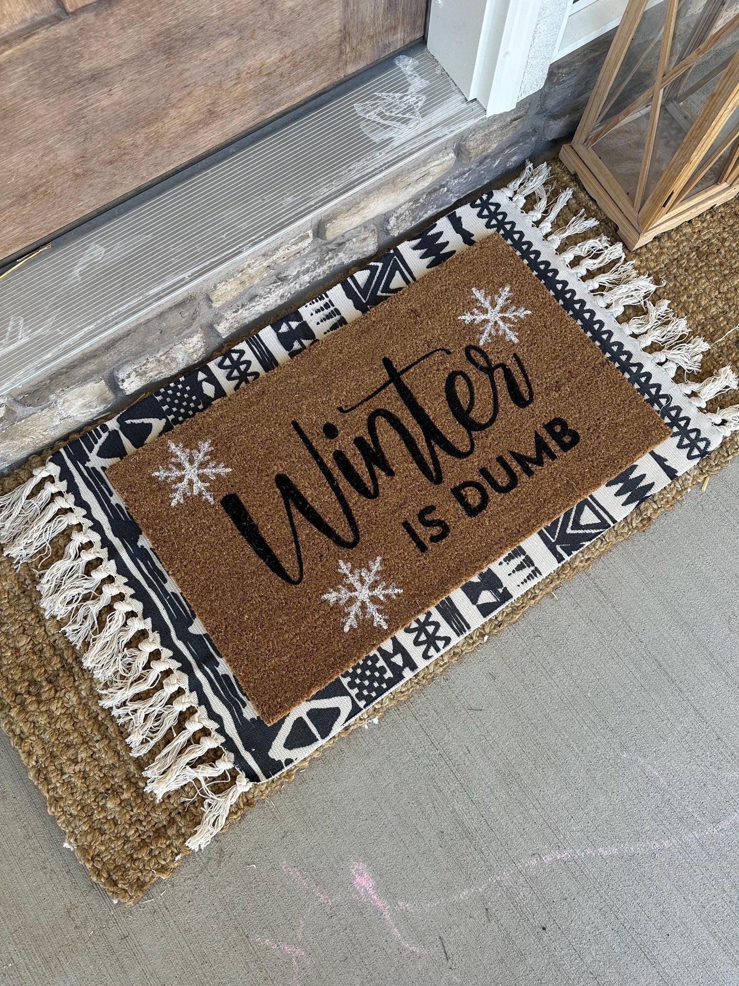 Winter Doormat | Winter Decorations | Winter Porch Decor | Christmas Decor | Holiday Decor | Winter Decor | Porch Gift | Home Gift