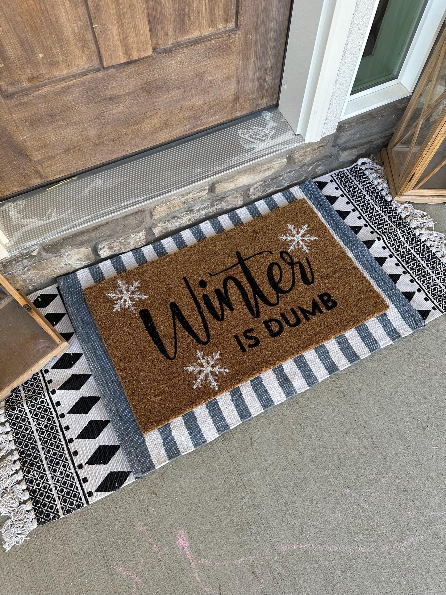 Winter Doormat | Winter Decorations | Winter Porch Decor | Christmas Decor | Holiday Decor | Winter Decor | Porch Gift | Home Gift