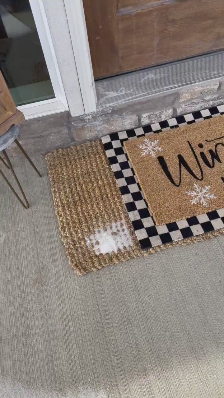 Winter Doormat | Winter Decorations | Winter Porch Decor | Christmas Decor | Holiday Decor | Winter Decor | Porch Gift | Home Gift